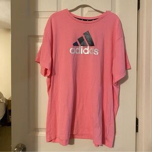 Adidas Aeroready Pink Tee with Black Logo